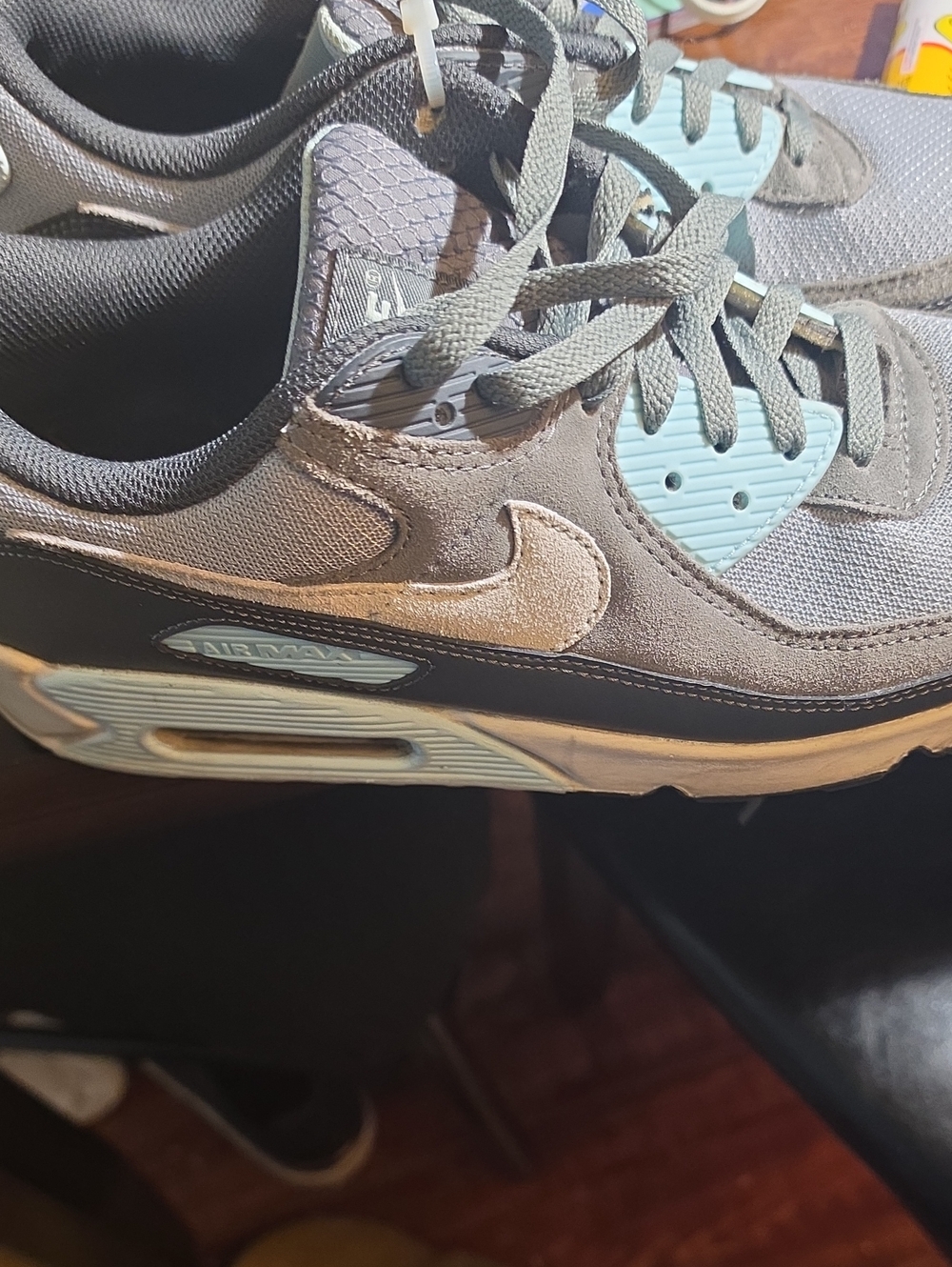 Nike Grey and Light Blue Air Max Trainer